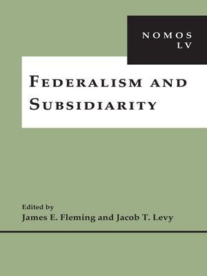 cover image of Federalism and Subsidiarity